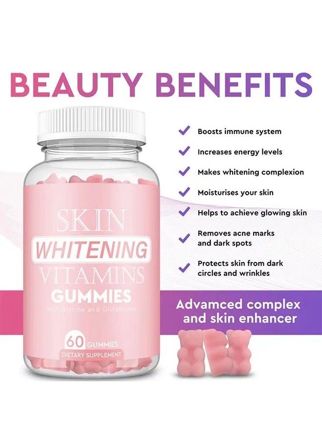 Ocean - Whitening Vitamins Gummies 60 Capsules, Removes Acne Marksand Dark Spots, Whitening and Moisturises Complexion, Skin Whitening Gummies - Image 1