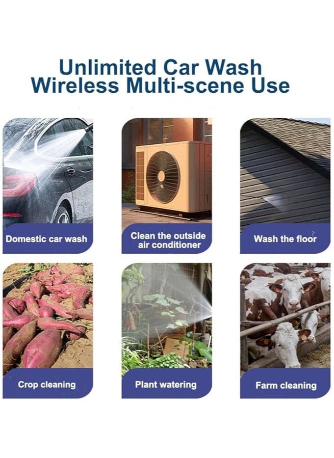 Saudi Deals - Car Washing Machine 68V With Lithium Battery- Cordless Portable Electric Water High Pressure Washer Gun, Used for Floor Cleaning for Car Washes and Garden Watering - Image 1
