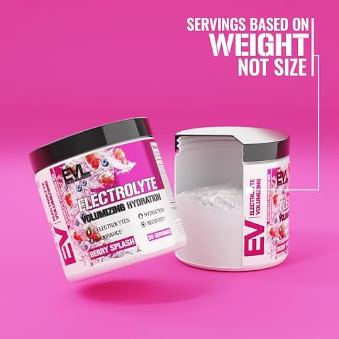 Evlution Ultimate Electrolytes Powder Hydration Drink - Quick Replenishing Hydration Powder Drink Mix with 8 Key Electrolytes and Antioxidants - Vegan Gluten Free Keto Friendly Blend (Berry Splash) - Image 3