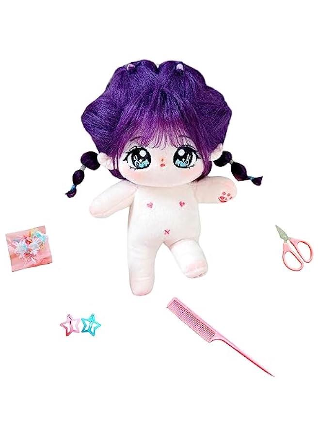 20cm Plush Doll, Cute Cotton Doll with Jointed Skeleton, Anime Soft Stuffed Dress Up Doll, Collectible Gift (zishu, Boneless)  - Image 1