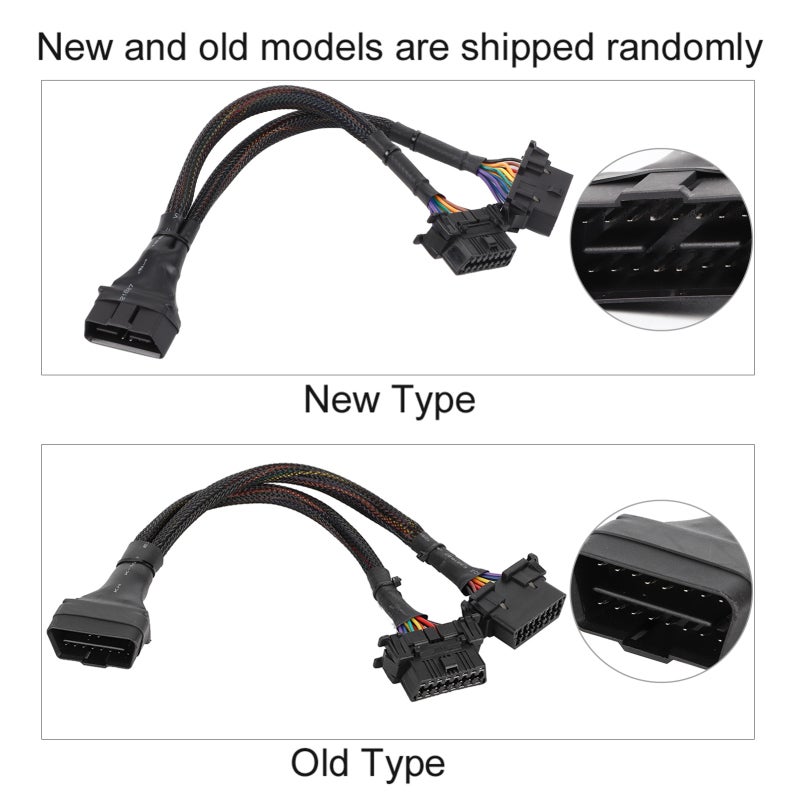 OBD Adapter Splitter Y Cable: ABS Material, Wear Resistant - Perfect Fit, High Performance Vehicle Scanner Extension Cord for Sylphy 2009, Vios 2014, X-Trail 2012, Kia Vehicle - Image 2