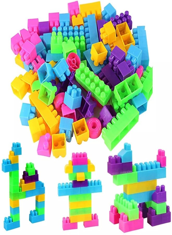 ARIZON ENTERPRISE ARIZON DIY Best Baby Gift Building Blocks, Creative Learning Educational Toy for Kids Puzzle Assembling Shape Building Unbreakable Toy Set (125 Pieces) - Image 2