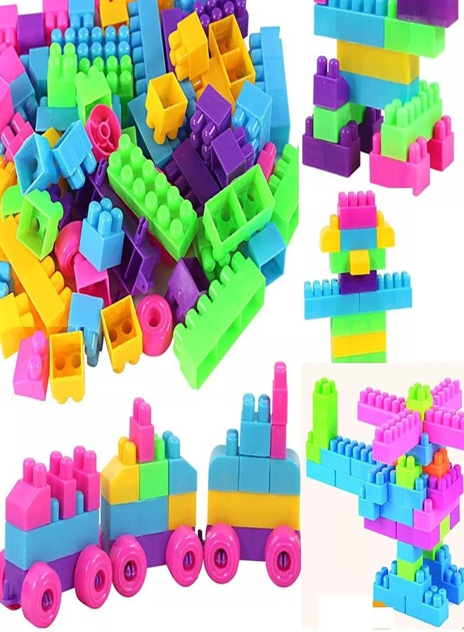 ARIZON ENTERPRISE ARIZON DIY Best Baby Gift Building Blocks, Creative Learning Educational Toy for Kids Puzzle Assembling Shape Building Unbreakable Toy Set (125 Pieces) - Image 3
