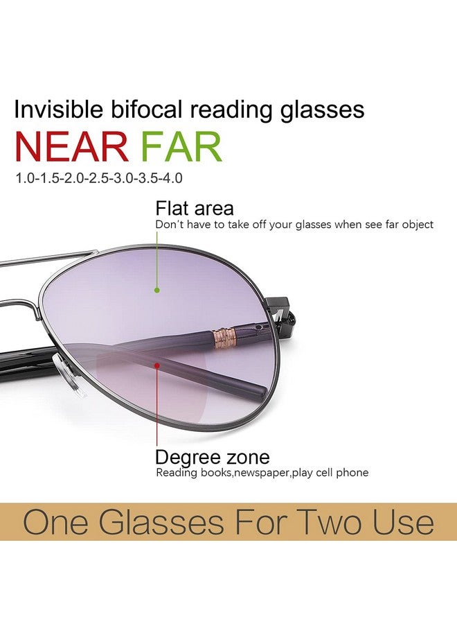 YIMI نظارات شمسية ثنائية البؤرة غير مرئية 2 زوج مع حماية UV400 ومفصل نابض للقراءة، نظارات شمسية مضادة للتوهج مع حجب الضوء الأزرق للرجال والنساء، نظارات أمان للقيادة والرياضة، نظارات ملونة 2.0 - Image 4