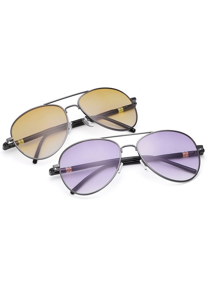 YIMI نظارات شمسية ثنائية البؤرة غير مرئية 2 زوج مع حماية UV400 ومفصل نابض للقراءة، نظارات شمسية مضادة للتوهج مع حجب الضوء الأزرق للرجال والنساء، نظارات أمان للقيادة والرياضة، نظارات ملونة 2.0 - Image 1