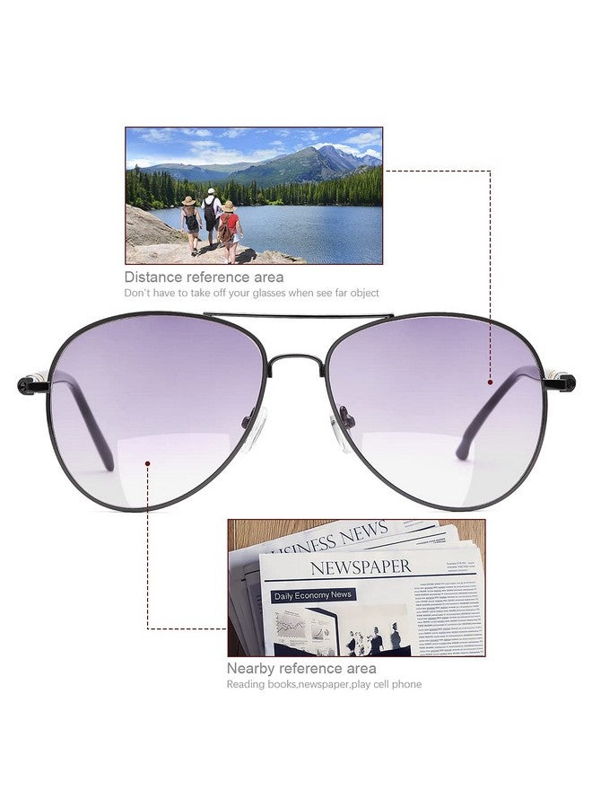 YIMI نظارات شمسية ثنائية البؤرة غير مرئية 2 زوج مع حماية UV400 ومفصل نابض للقراءة، نظارات شمسية مضادة للتوهج مع حجب الضوء الأزرق للرجال والنساء، نظارات أمان للقيادة والرياضة، نظارات ملونة 2.0 - Image 3