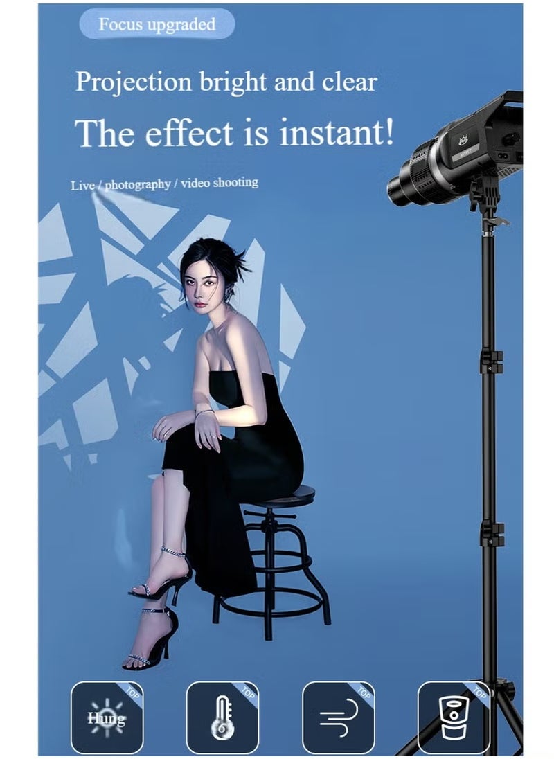 Generic Flash Snoot Conical Lens, Video Artist Modelling Shape Photo Studio Light Kit, with Optical Spotlight Lens 35 Gobos  - Image 3