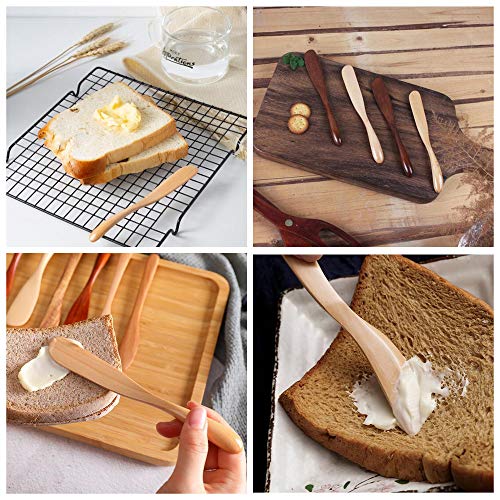 M2cbridge Set of 10 Handmade Butter Jelly Spreader Cheese Knife (Wood) - Image 4