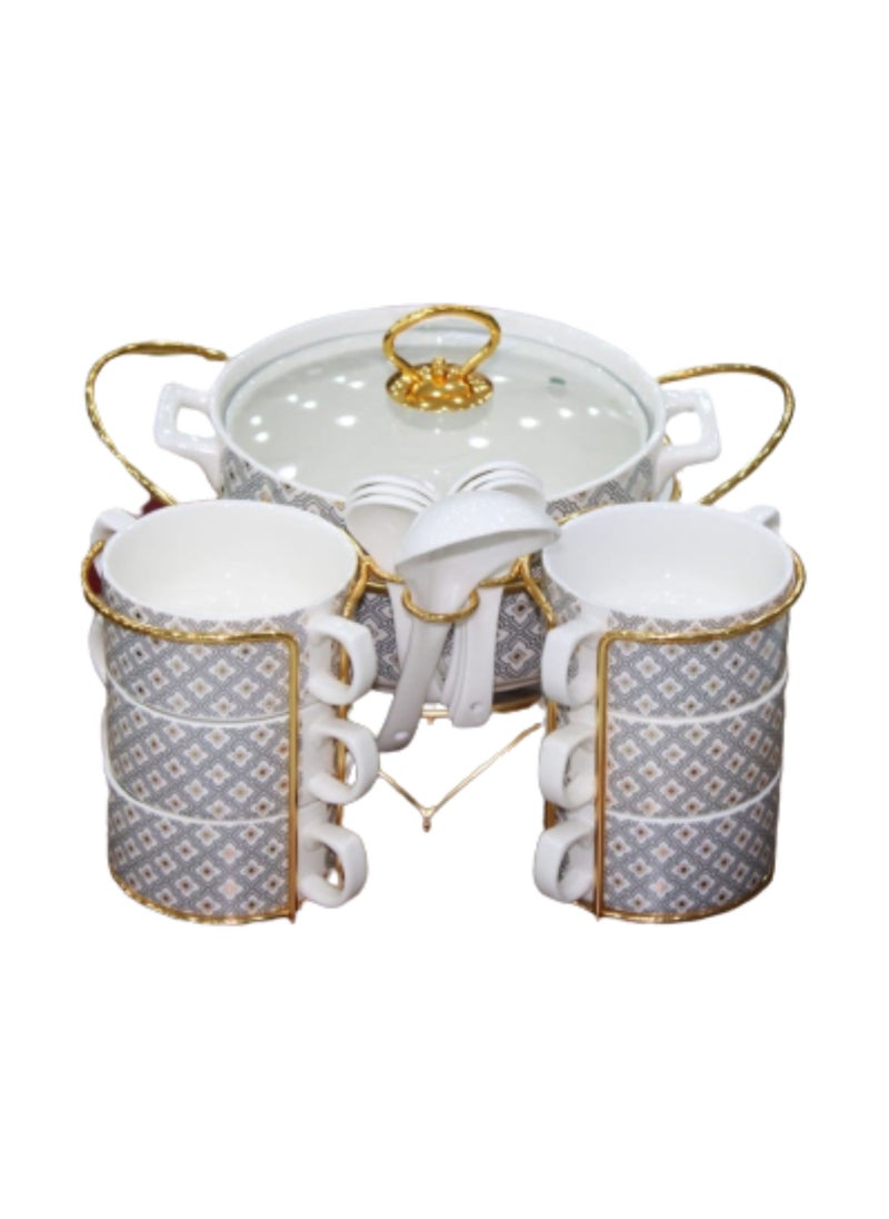 Maximan - Ramadan Soup Set 16pcs With Metal Stand and Warmer - Image 1
