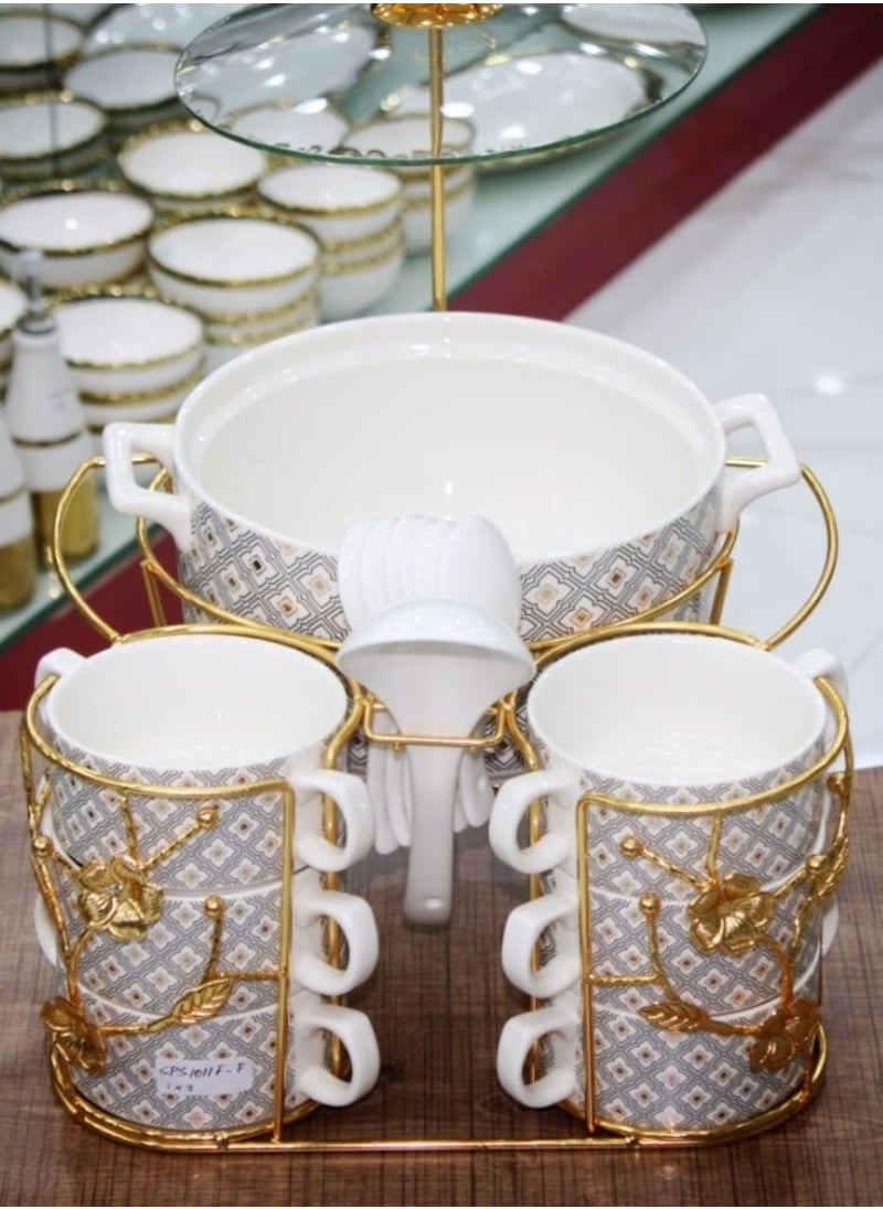 Maximan - Ramadan Soup Set 16pcs With Metal Stand and Warmer - Image 1