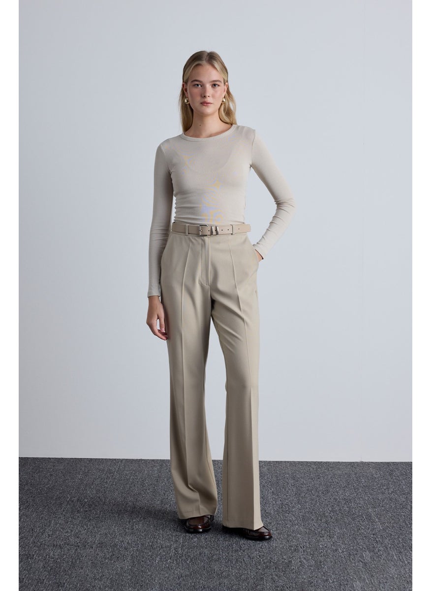 Flare Leg Classic Trousers Beige - pzsku/ZEFB5AEA728867B4E769AZ/45/_/1741264696/b933794c-85e2-461d-b1b0-392f770f0368