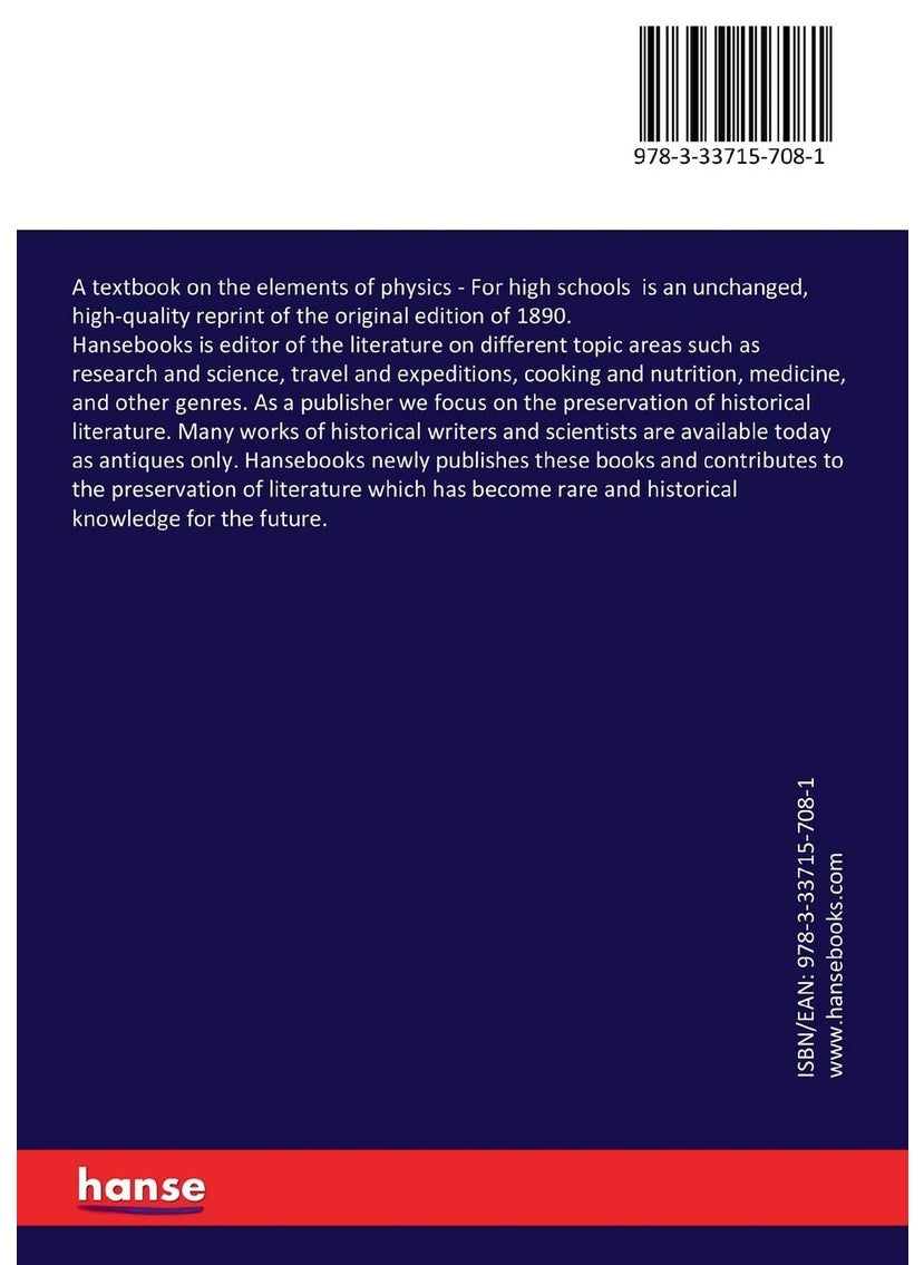 A textbook on the elements of physics: For high schools  - Image 2