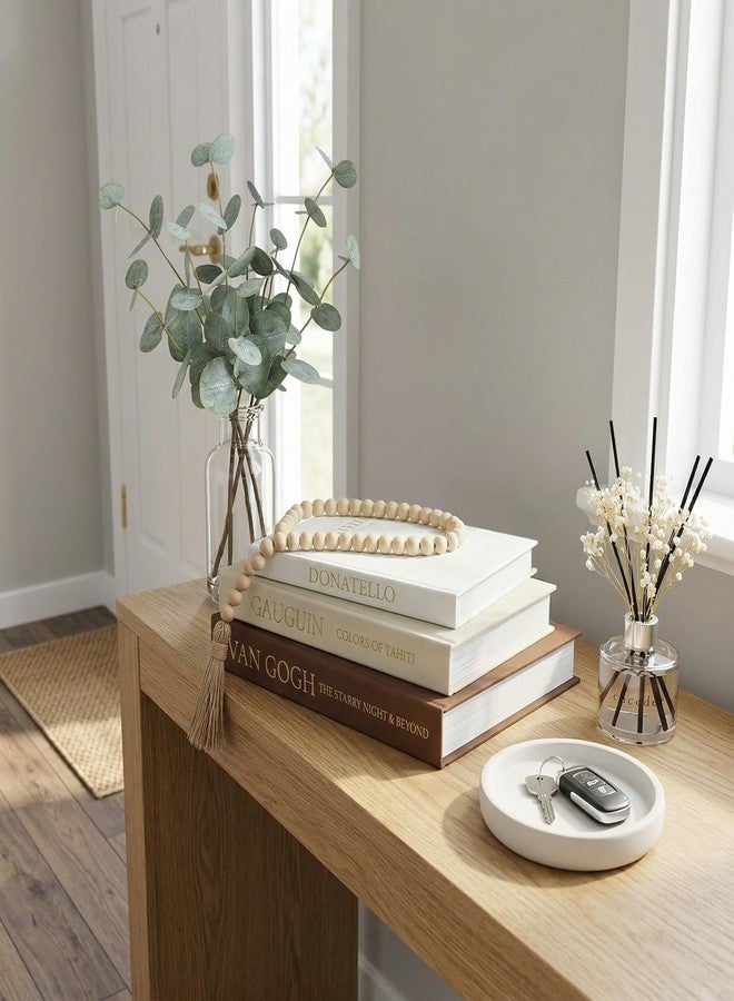 Fveuc Vintage Faux Book Box Set of 3 Brown Linen Decorative Books for Shelves, Fake Books for Decoration with Secret Compartment, Rustic Farmhouse Coffee Table Decor (Brown-Beige-White) - Image 2