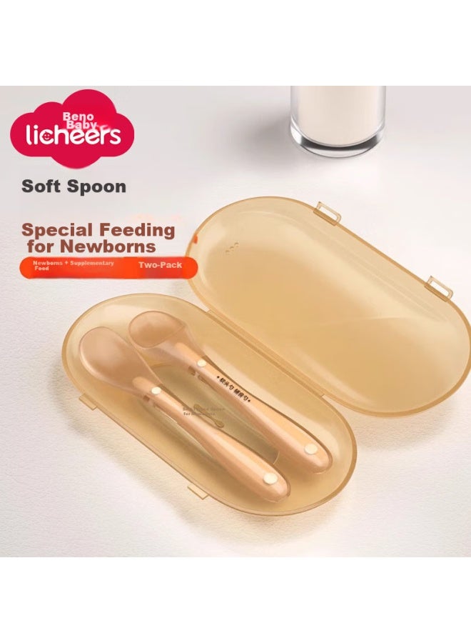 Licheers Silicone Spoon, Baby Food Spoon, Newborn Feeding Spoon, Water Feeding Spoon, Milk Feeding Spoon, Children's Soft-head Spoon, Tableware - Image 1