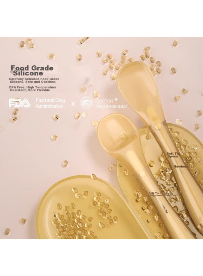 Licheers Silicone Spoon, Baby Food Spoon, Newborn Feeding Spoon, Water Feeding Spoon, Milk Feeding Spoon, Children's Soft-head Spoon, Tableware - Image 3