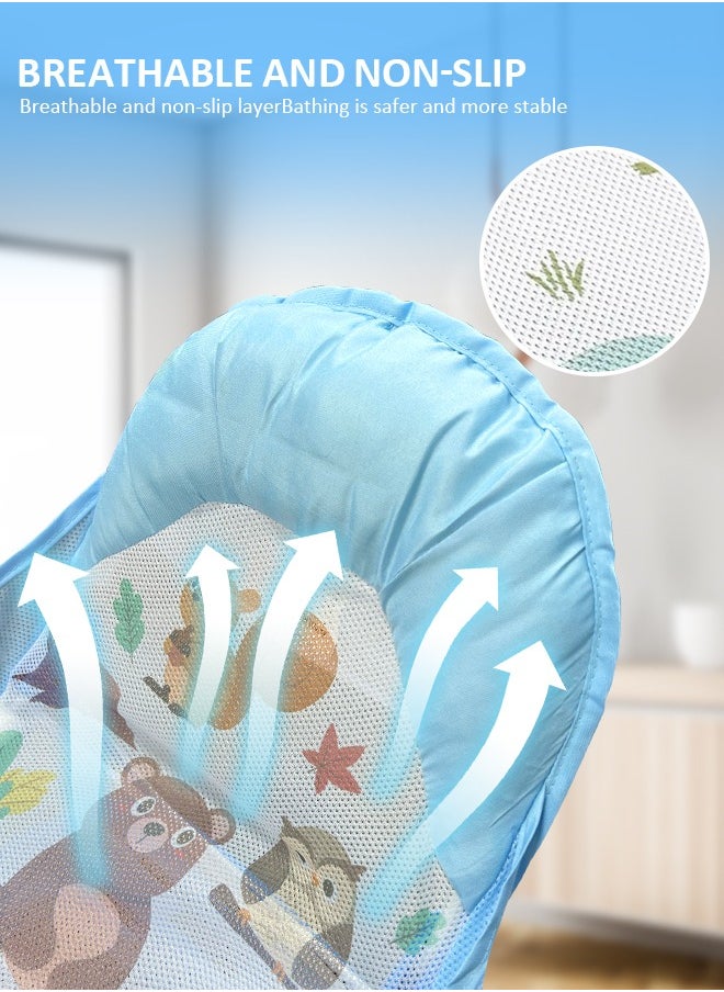 Soft Touch - Foldable Baby Bath Seat Chair Anti Slip Baby Bather for Babies 0-12 Months Baby Bathing Chair with 3 Position Adjustable & Washable Soft Mesh Seat - Image 1