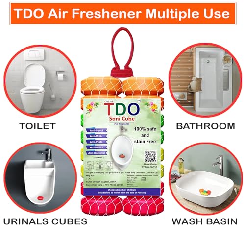 TDO Toilet Bathroom Air Freshener Fragrance Urinal balls Urinal Cubes Sani cube Napthalene balls for Washbasins & Clothes Pantry, Bathroom, Toilet,Wardrobe,wash Basin, Pack of 3 (200 Gram Each) - Image 3