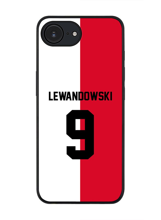 Stylizedd For Apple iPhone 16e Case,Slim fit Camera Protection, Shockproof Thin Phone cover  - Football - Poland,  Lewandowski - Image 1