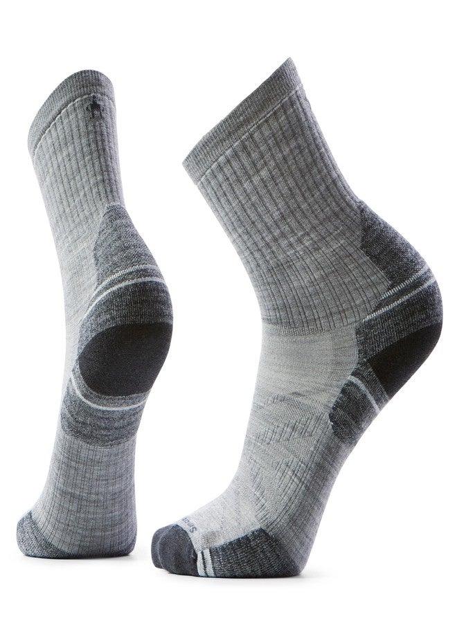 Smartwool Mens Hike Targeted Cushion Mid Crew Socks Light Gray X-Large - Image 1
