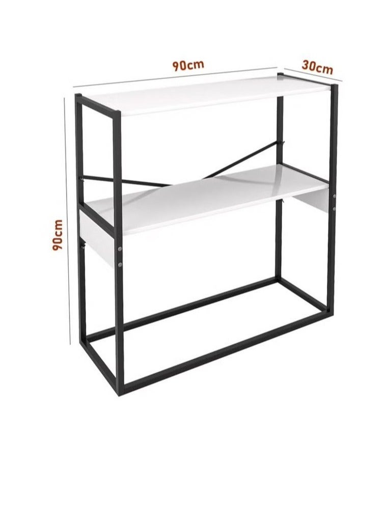 إكسبرت طاولة قهوة جانبية، طاولة كونسول للمدخل وغرفة المعيشة، طاولة جانبية لترتيب وتنظيم احتياجاتك، أبيض، خشب-EI-306 - Image 4