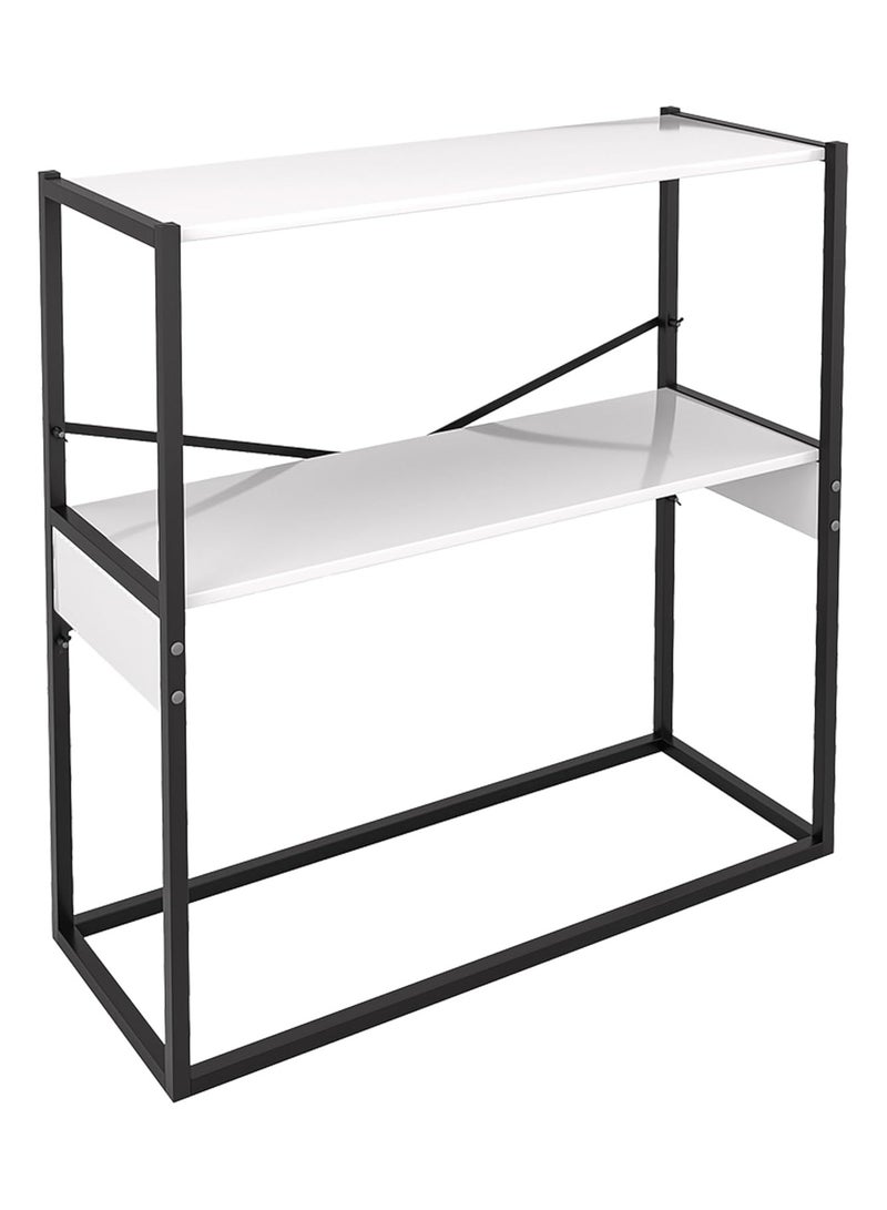 إكسبرت طاولة قهوة جانبية، طاولة كونسول للمدخل وغرفة المعيشة، طاولة جانبية لترتيب وتنظيم احتياجاتك، أبيض، خشب-EI-306 - Image 2