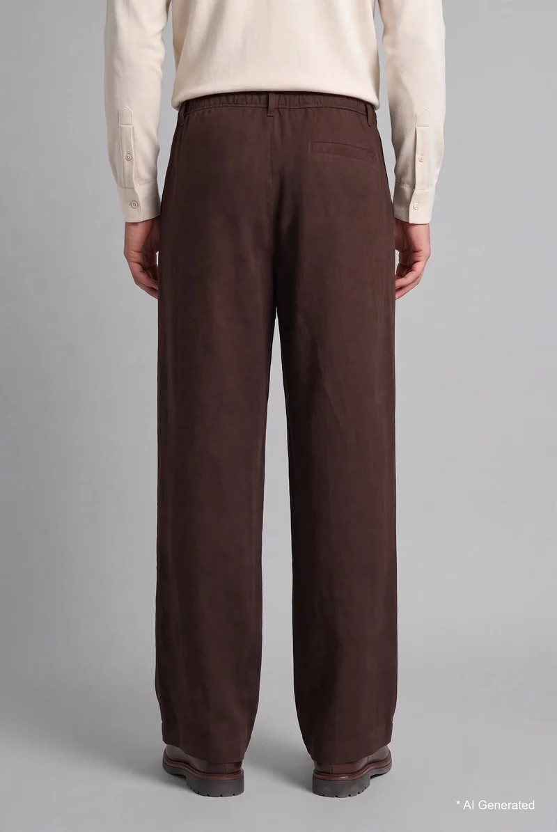 Defacto  Relax Fit Straight Leg Elastic Waist Trousers for Men | Best Price UAE