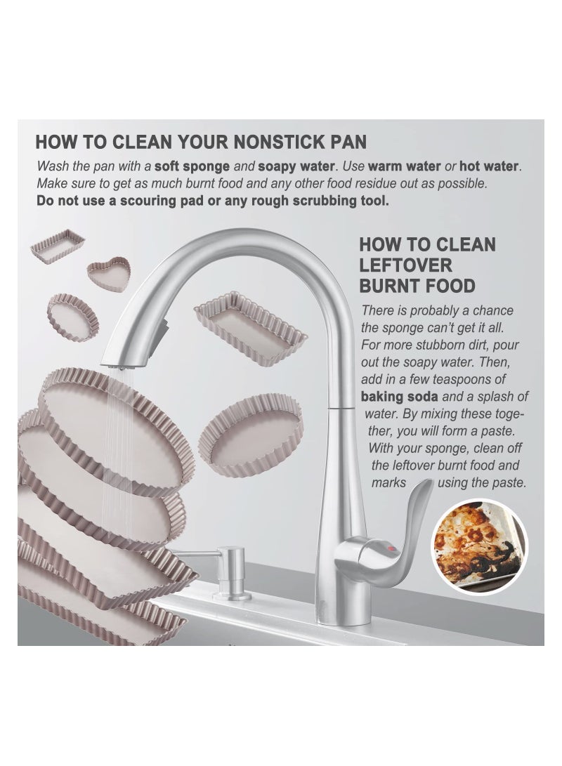 chefmade 11 Inch Round Tart Pan with Removable Loose Bottom - Image 5