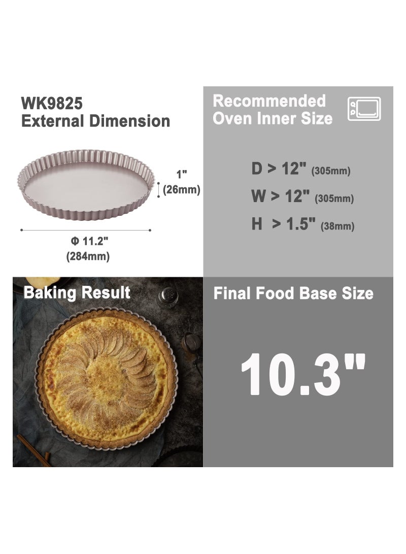 chefmade 11 Inch Round Tart Pan with Removable Loose Bottom - Image 2