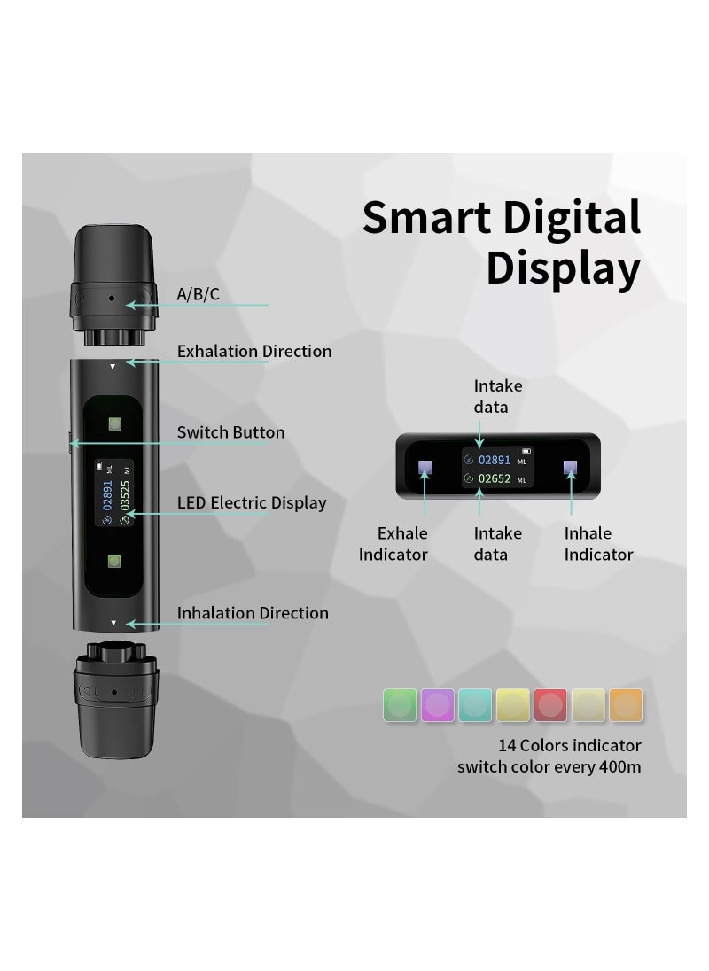 SYOSI - Breathing Exercise Device, Breathing Lung Recovery Exerciser, Respiratory Muscle Training Better Breathe, Guided Smart Breathing Exercise Assistant for Athletes and Sports Enthusiasts, Improve Sleep - Image 1