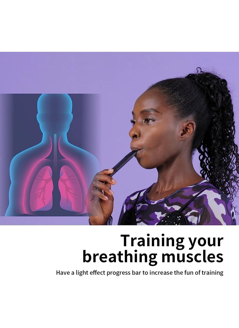 SYOSI - Breathing Exercise Device, Breathing Lung Recovery Exerciser, Respiratory Muscle Training Better Breathe, Guided Smart Breathing Exercise Assistant for Athletes and Sports Enthusiasts, Improve Sleep - Image 1