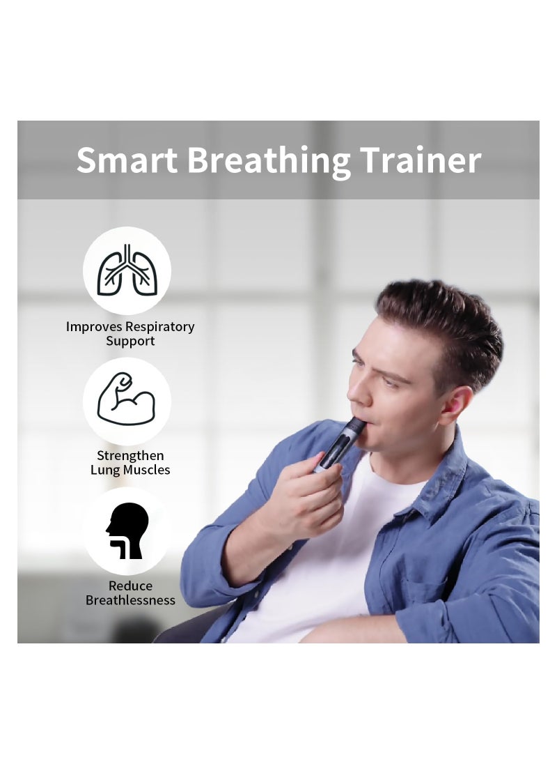 SYOSI - Breathing Exercise Device, Breathing Lung Recovery Exerciser, Respiratory Muscle Training Better Breathe, Guided Smart Breathing Exercise Assistant for Athletes and Sports Enthusiasts, Improve Sleep - Image 1