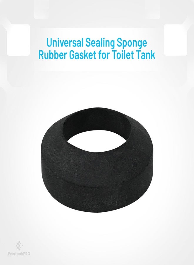 EVERTECHPRO PLB20A031 EvertechPRO Toilet Tank Gasket - High-Quality 2-Inch Round Shape Toilet Gasket in Durable Black Sponge Rubber - Universal Fit, Easy Installation, Reliable Tank to Bowl Gasket - Image 3
