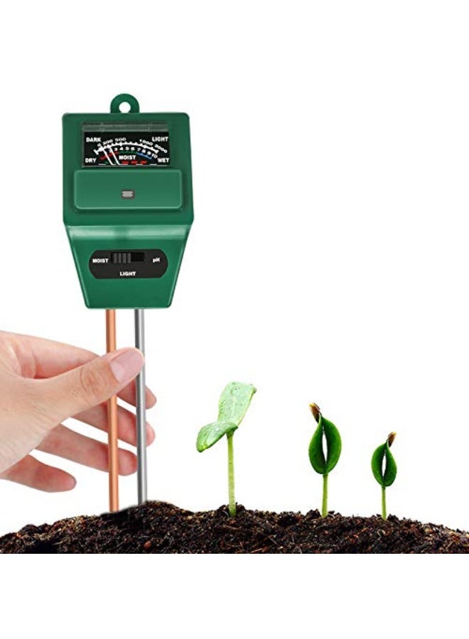 بيرباك جهاز قياس حموضة التربة 3 في 1 من Bearbro، مجموعة اختبار لقياس الرطوبة، جهاز قياس رطوبة التربة، ممتاز للاستخدام في المنزل والحديقة، العشب، المزرعة، الاستخدام الداخلي والخارجي - Image 1