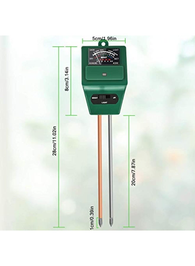 بيرباك جهاز قياس حموضة التربة 3 في 1 من Bearbro، مجموعة اختبار لقياس الرطوبة، جهاز قياس رطوبة التربة، ممتاز للاستخدام في المنزل والحديقة، العشب، المزرعة، الاستخدام الداخلي والخارجي - Image 3