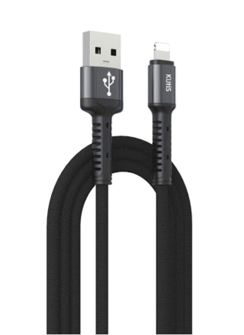 NIBEMINENT - Lightning Data Sync And Charging Cable For Apple iPhone Black - Image 1