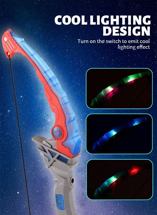 GROIC مجموعة ألعاب القوس والسهم للأطفال، ألعاب الرماية بإضاءة LED مع 3 أكواب شفط وسهام وهدف، ألعاب الرماية الداخلية والخارجية للأطفال - Image 2