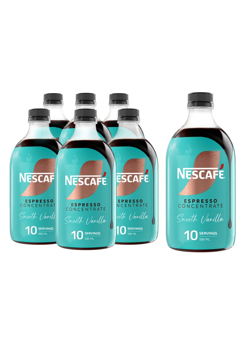 Nescafe Espresso Concentrate Smooth Vanilla 500ml Pack of 6 - Image 1
