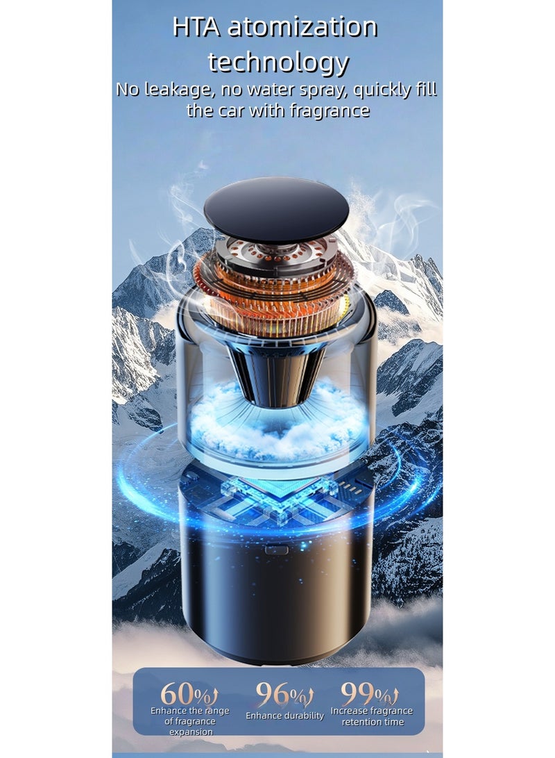 معطر جو للسيارة مع موزع عطور 3 سرعات، إضاءة محيطة 6 ألوان، وشحن USB - Image 5