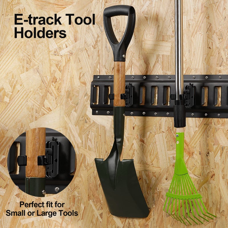Onesnt 6 Pack E-Track Tool Holders |E Track Accessories for Enclosed Trailer to Keep Rakes,Shovels, Broom|e Track Tool Holder Hanger for Trailer Accessories| Tool Stabilizer for Etrack Accessories - Image 4