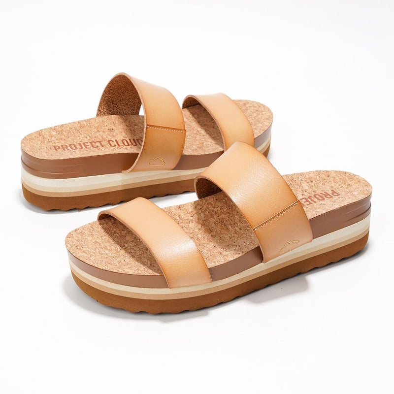 Project Cloud Womens Sandals - Premium Cork Insole Insole Shoes for Women Lightweight and Non Slip Beach Sandals for Women 2026 (Riptide, NTRL, 8) - Image 3