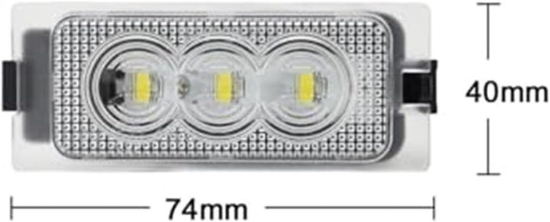 DEMULAX 2Pcs White License Plate Lights - Image 3