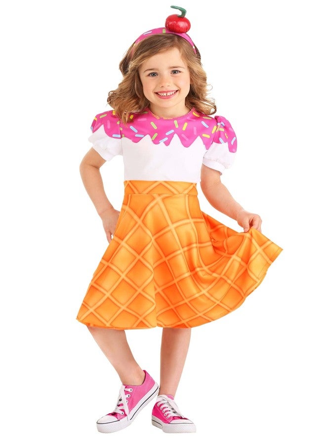 Fun Costumes Ice Cream Cone Costume for Toddler 4T - Image 1