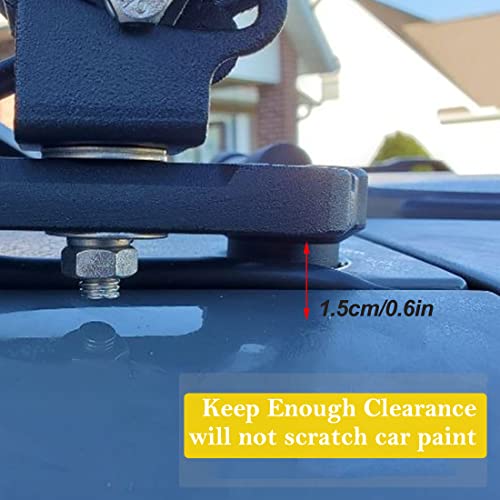 KMFCDAE Cowl Light Mount for Jeep JL A-Pillar Cube Light Pods Mounting Bracket for Jeep JL Wrangler/Gladiator JT 2018 2019 2020 2021 2022 2023 - Pair - Image 5