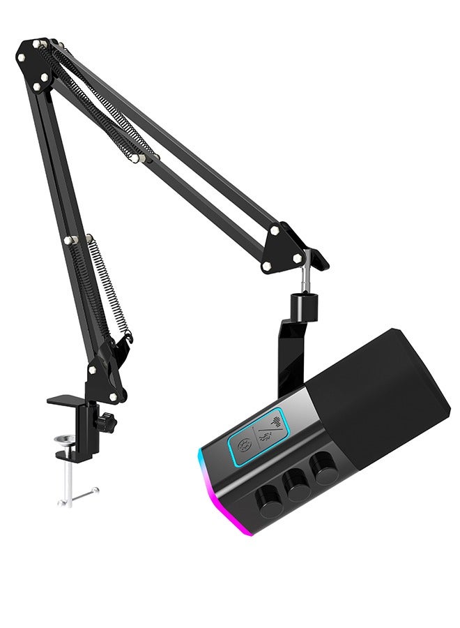 بوليفياز مايك،مايك قيمنق،ميكروفون قيمنق،مايك احترافي  للجيمنق والبث المباشر، مايك خارجي يو اس بي مع صوت واضح وتقليل الضوضاء، متوافق مع مايك فيفا والكمبيوتر - Image 2