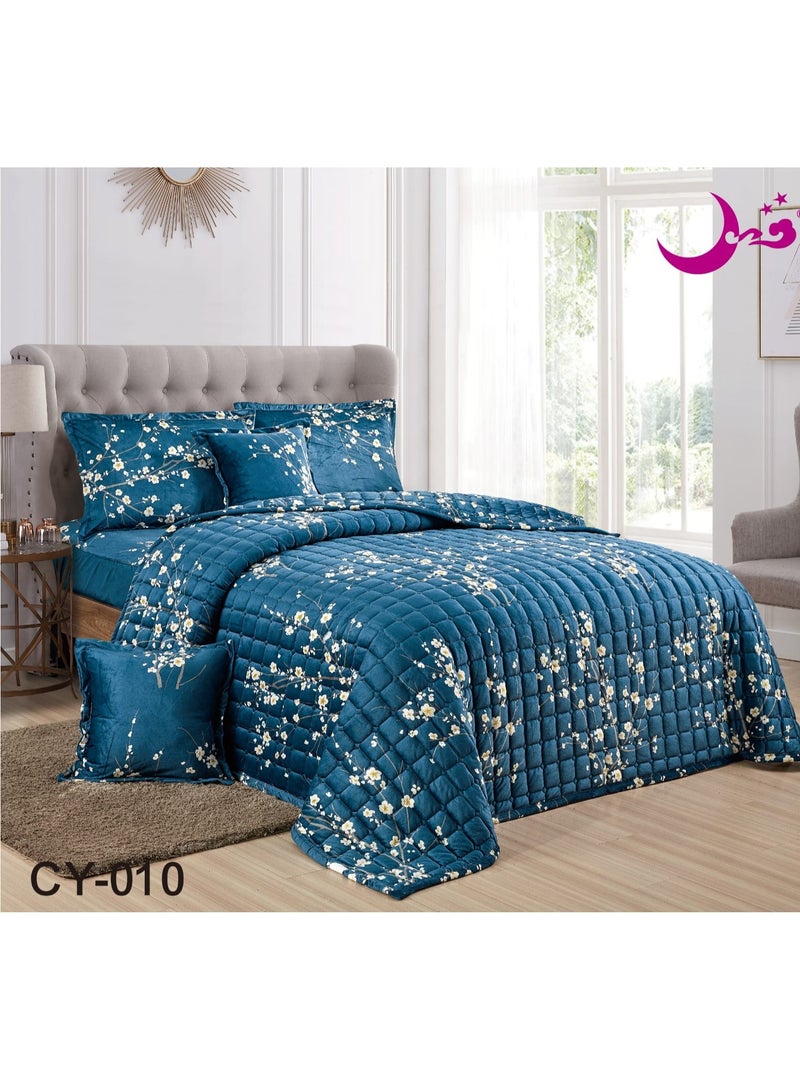 مفرش مضغوط مخمل مشجر شتوي مزدوج