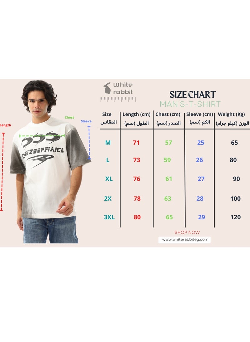 WHITE RABBIT - Gradient Slip OnT-shirt - Image 1