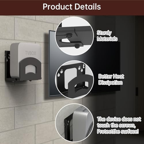 IRONDIY Cable Box Mount,Adjustable Wall Mount Holder for Small and Narrow Devices Like Cable Boxes,DVD Players,Modems,Streaming Media Devices and Other Media Players - Image 3