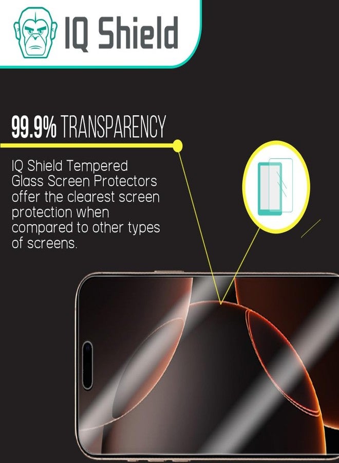 IQShield 3 Pack for iPhone 16 /iPhone 15 6.1 Inch Screen Protector, Case Friendly Clear Tempered Glass HD and Transparent Shatter-Proof Shield, Easy Install, Ultra Thin, Anti-Scratch 99% Touch Accuracy - Image 5