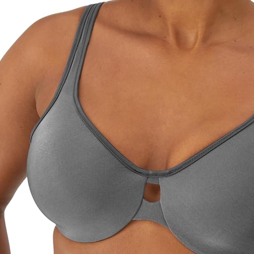 Lilyette by Bali Women's Plunge Into Comfort Keyhole Minimizer Bra, Silver Lining, 34D - Image 4