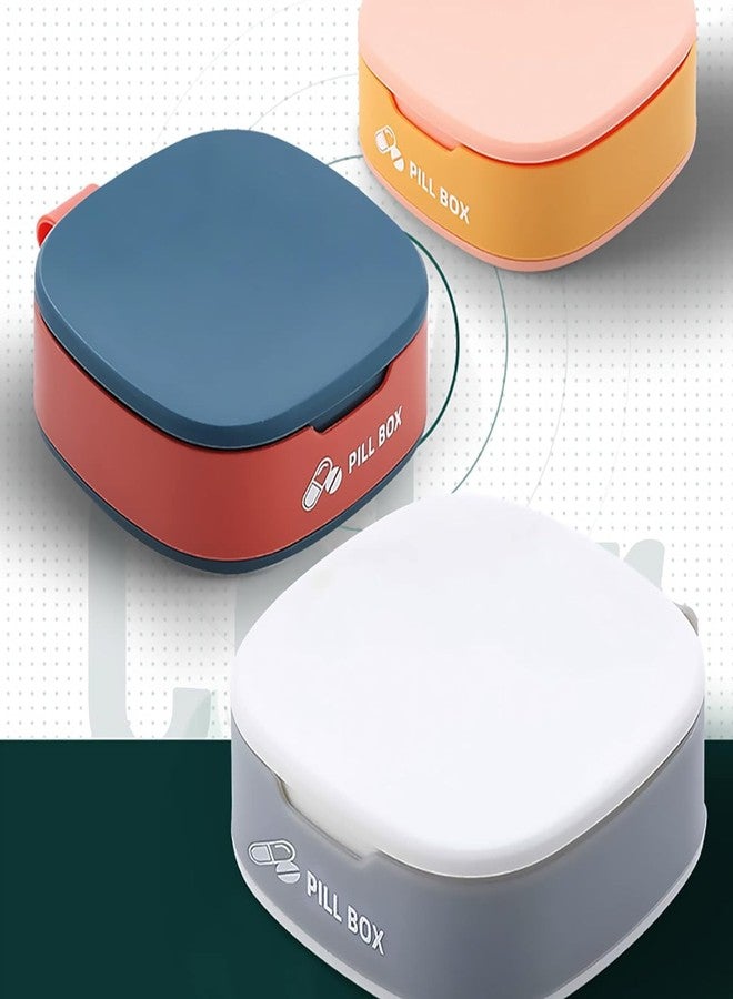 INVODA Pill Box 4 Times a Day Daily Pill Container Portable Pill Holder for Purse Compact Medicine Pill Organizer Vitamin Case Ideal for Travel (White - Image 3